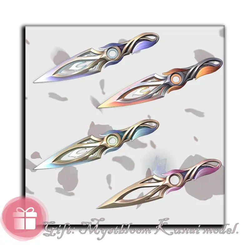 Superbuybox Game Sticker Valorant "Mystbloom Kunai" Sticker Game Toys Sticker Collection Gift Desk Decoration Backpack Pendant Gift