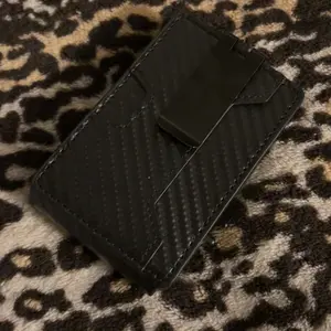 Minimalist Wallet for Men - with Money Clip Slim Leather Credit Card Holder RFID Blocking Bifold Carbon Fiber Wallet Pop Up Case