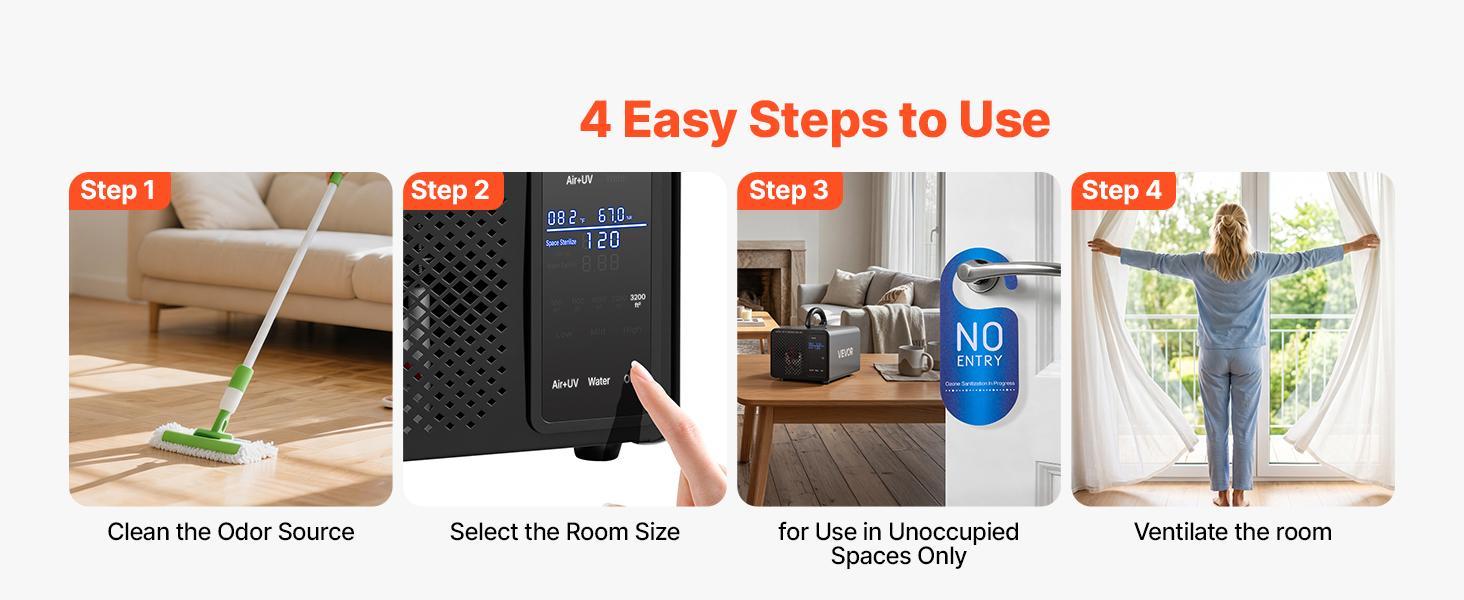 【Father's Day Dad Gift Idea】VEVOR Ozone Generator Ionizer - 36000mg/h Output, Independent 1000mg/h Output, Remote Control, 15s Delayed Start, Area-Based Timer, LCD Touchscreen, Commercial Industrial Odor Remover for Cars, Clothing (Up to 3200 sq.ft), Frui