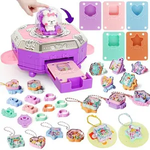 Jewelry Making Kit – Craft Set with Rings/Bracelet/Keychains/Pendants & DIY Card Embellishing, 6 7 8 9 10 11 Years Old Kids Birthday Christmas Gifts for Girls