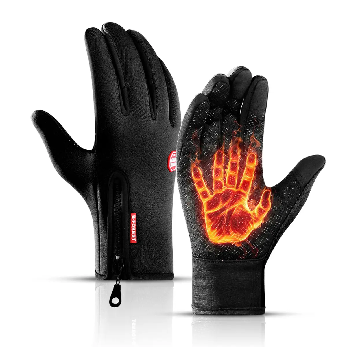 Men's And Women's Fleece Gloves Touch Screen Windproof Warm Riding Gloves