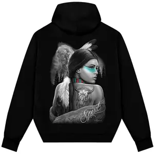 Spirit Chicano Clothing, Chicana Art, Cholo Chola outfit Cotton Fabric Menswear Casual, Streetwear hoodie T-Shirt S-3XL