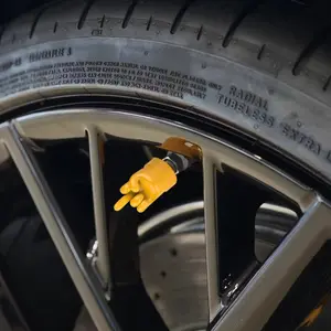Viral TikTok Car Mod - 4PCS Rubber Hand Gesture Valve Caps to Express Your Mood! (Funny Gift Idea)