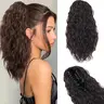 Women's 14in Classic Claw Clip Ponytail Extension - Soft Synthetic Hair, Multi-Layered Fluffy Short Curly Wave, Clip Hair Extensions & Pieces, Boosts Volume/Length for Work, Date