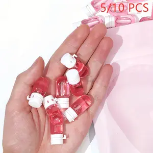 Transparent Travel Container for Toner and Lotion, Portable Dispenser with Flip Top, Rfid Protection, Made of Glass, Lotion Bottle, Empty Refillable Bottle