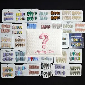 Handmade Custom Nail Art Set, 40 Pieces, 3D Acrylic Nails, Shimmery French Glitter, Reusable, Perfect for Weddings, Parties, Holidays, Almond Nail Shape, Acrylic Fake Nails
