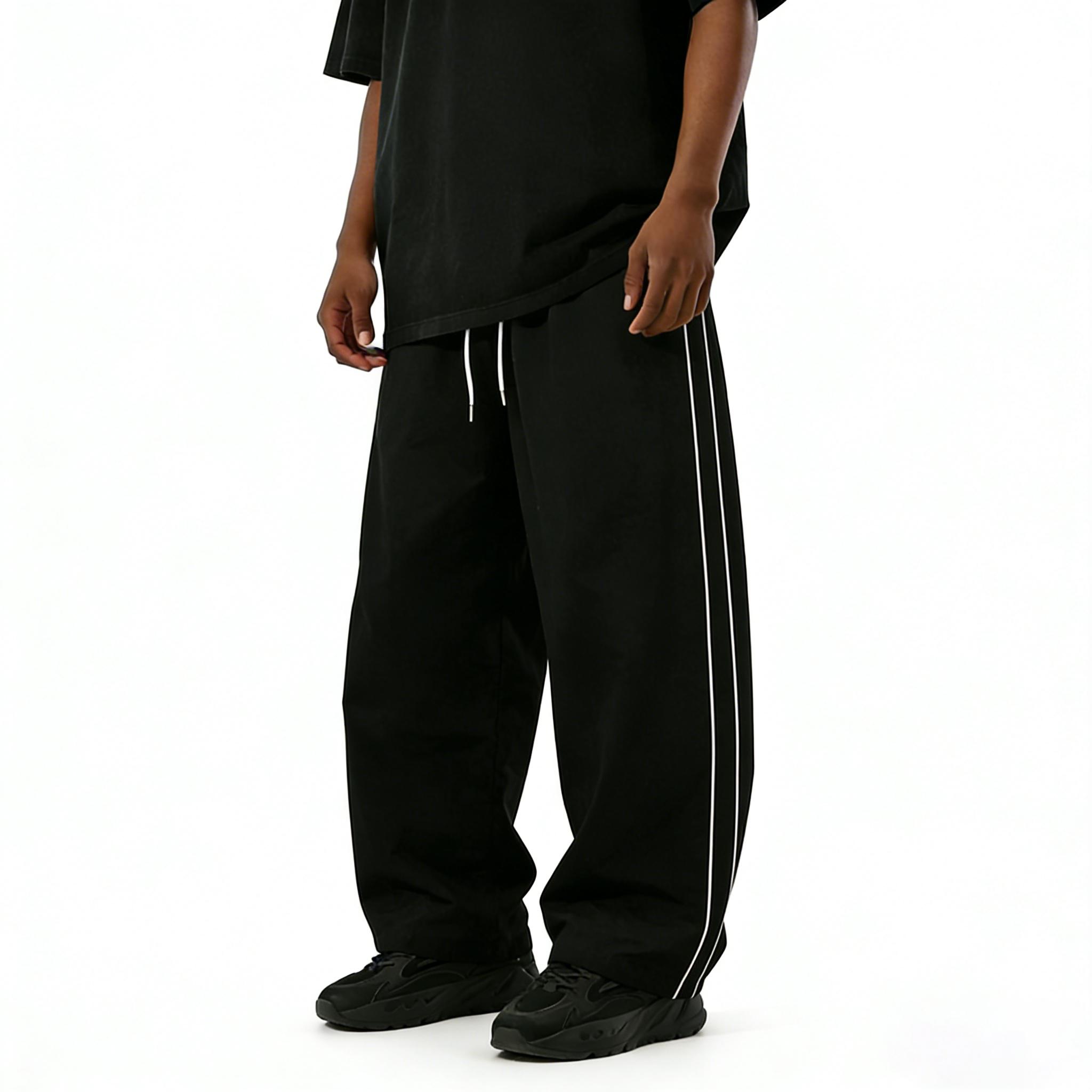 Men’s summer casual athletic pants, loose straight cut, quick-drying lightweight, outdoor jogging pants