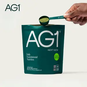 AG1 Next Gen, Greens Powder Supplement | Improve Gut Health | Multivitamin, Probiotic, Gluten Free, Vegan and Keto Friendly | 75 Vitamins - (30-Serving Pouch Only)