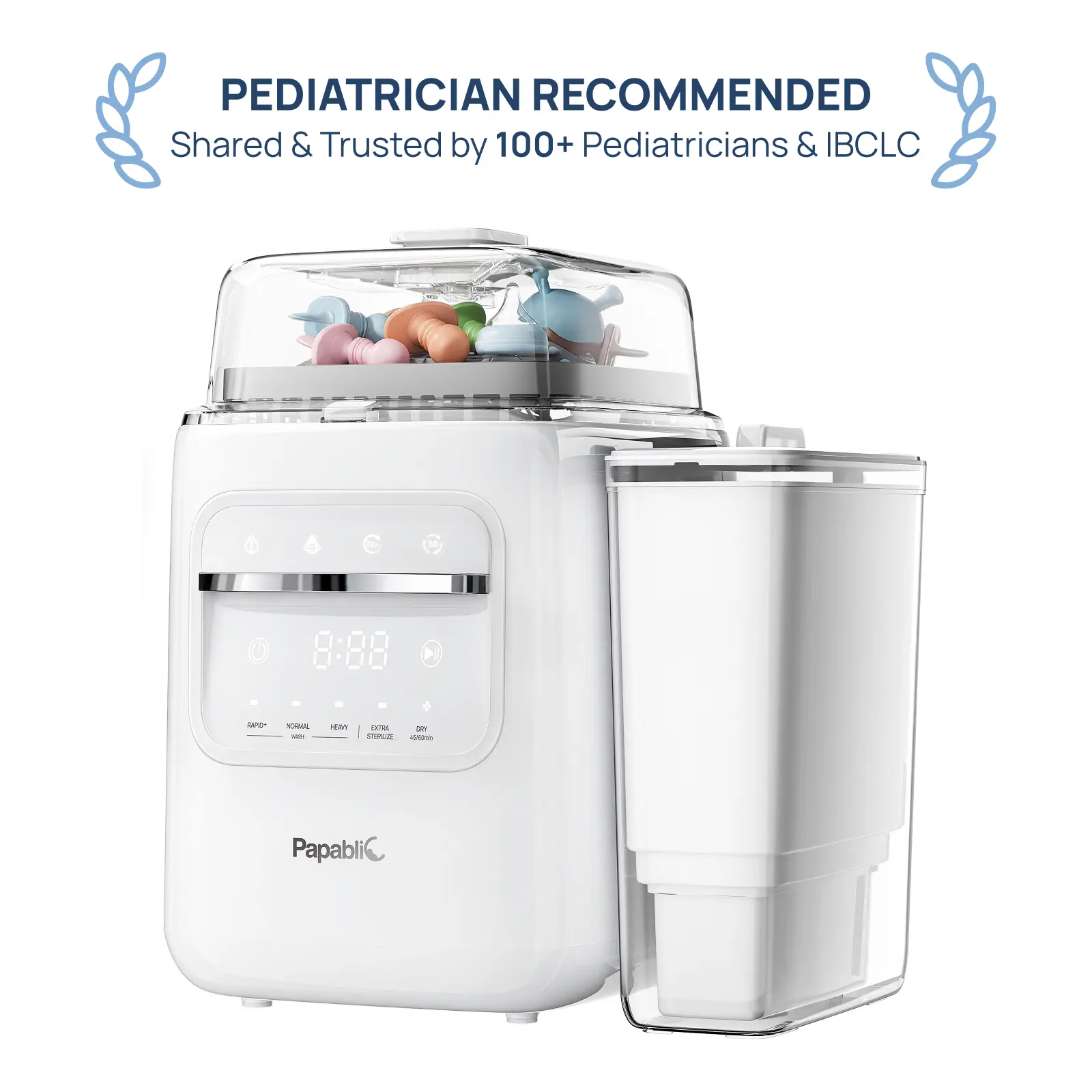 Papablic SafeguardPlus Baby Bottle Washer System, Includes Water Softener, All in One Machine for Easy Cleaning - Sterilizer and Dryer for Baby Bottles, Pump Parts, and Sippy Cups #tiktokshopbacktoschool