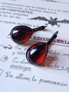 1 Pair Vintage Style Artificial Gemstone Decor Dangle Earrings, Statement Earrings, Versatile Earrings, Fashion Jewelry for Party, Daily Clothing Decor, Trendy All-match & Exquisite Jewelry for Birthday Gift