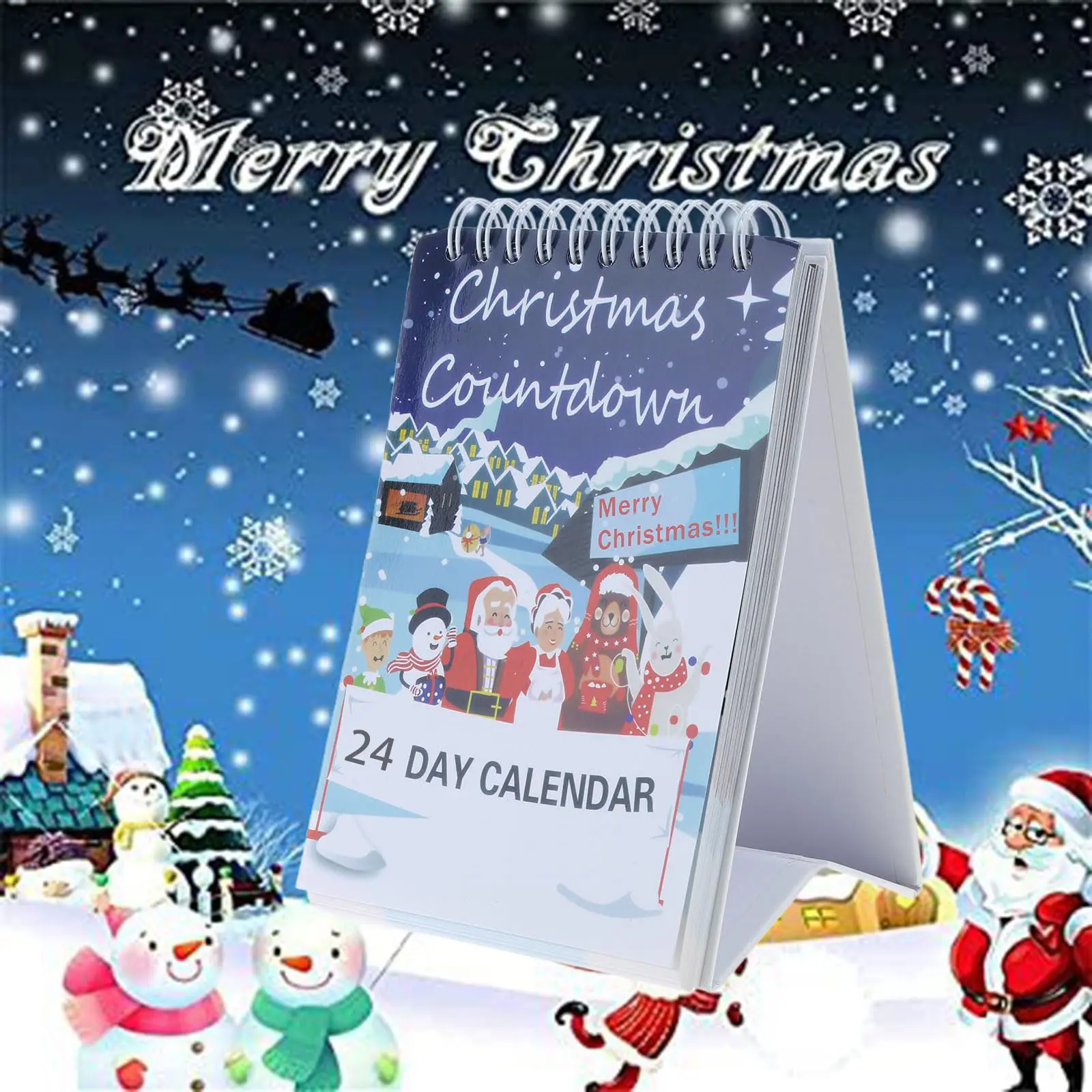 100 Day Christmas Countdown Calendar 2026, Advent Calendar 2026, Desktop Advent Calendar for Home Office Room Decor, Xmas Count Down (Christmas)
