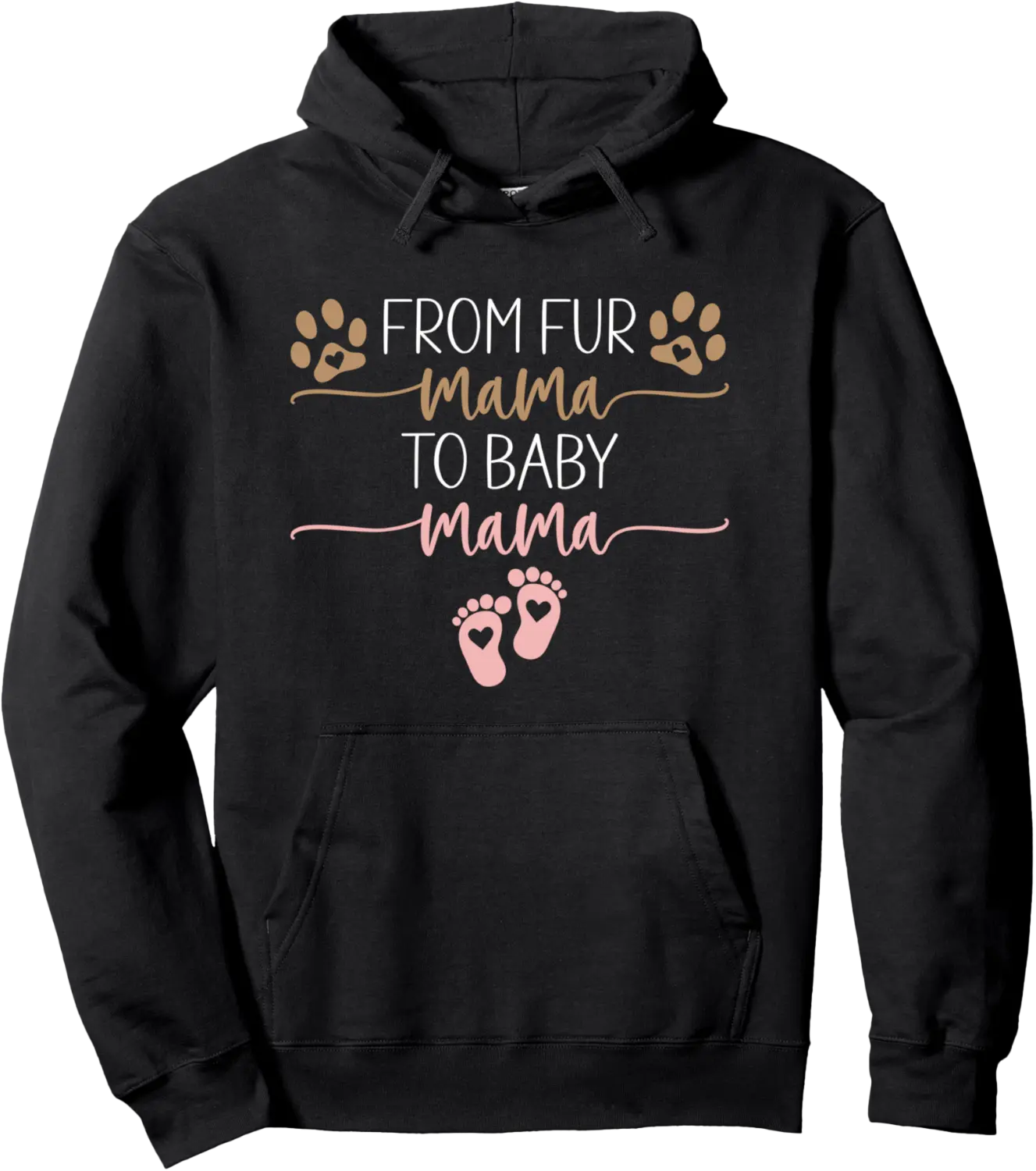 From Fur Mama To Baby Mama Pregnancy Reveal Dog Cat Girl Mom Pullover Hoodie - Alizejaqua Shop 52B0DSJ52RR4