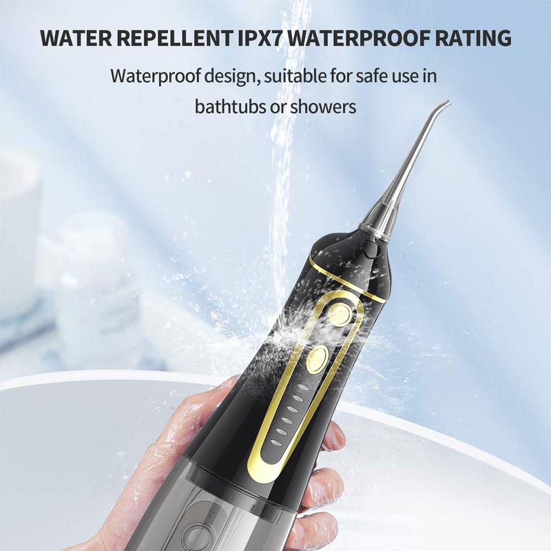 IPX7 Waterproof Electric Flossing Machine 320ML Capacity 7 Modes 6 Jet Techniques Gentle Gum Care Microbubble Water Flow Oral adult gift water  flosser  for  braces