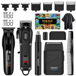 Men's electric professional hair clipper, cordless men's hair clipper, USB rechargeable, hair trimmer with limited comb, easy-to-use shaving and trimming tool, home hair clipper, ergonomic design, ideal gift for men, Father's Day gift, gift