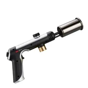 Saker One-Touch Max Fire Culinary Propane Cooking Blow Torch Gun with a Safety Lock, Charcoal Lighter, Flame Thrower, Kitchen Food Torch Head for Grill, Sous Vide, Outdoor BBQ (Tank Not Included)