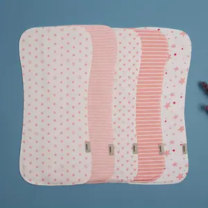 5-Pack Baby Burp Cloths for Boys & Girls, Soft Absorbent Feeding & Nursing Towels, Breath ­ able Cotton Burping Bibs for Newborn Spit Up, Drooling & Daily Infant Care