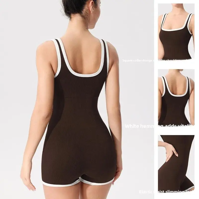 Women's Sports Onesie Yoga Suit Body Shaping Buttock Lifting Fitness Dance Pilates Sports Suit