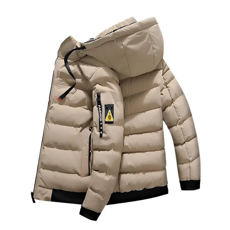 Men's Oversized Double-Faced Camouflage Puffer Coat - Korean Streetwear Menswear Tops with Water-Repellent Fabric, Polyester Fill, Faux Fur Accent, School-Ready Design, Coats, Shell, Hem, Pockets, Casual, Aesthetics, Outdoor, Fashion, Down Jacket