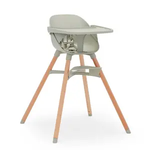 Lalo 3-in-1 High Chair – Sage, Convertible with Tray & Harness