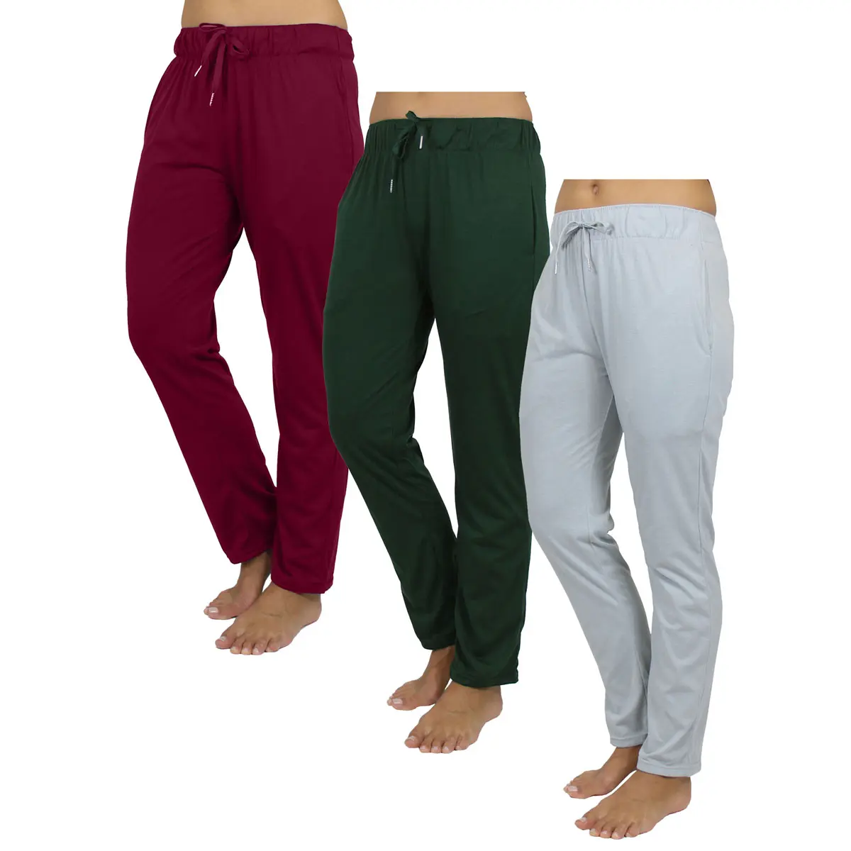 (3-Pack) Burgundy-Heather Grey-Hunter