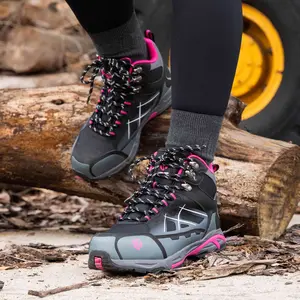 Women''s Steel Toe Safety Work Boots Lightweight Slip Resistant Work Shoes