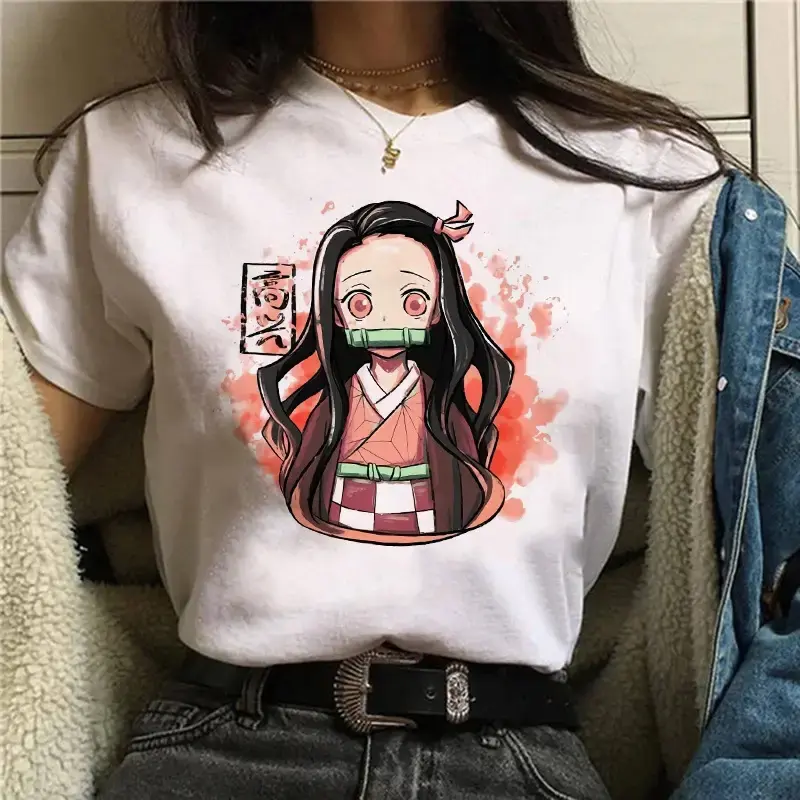 Demon Slayer Kamado Nezuko Anime Graphic Tee, Kimetsu No Yaiba Nezuko Tanjirou Kamado Anime Manga Youth Shirt, Cute Kimetsu No Yaiba Manga T-Shirt for Men, Women and Kids