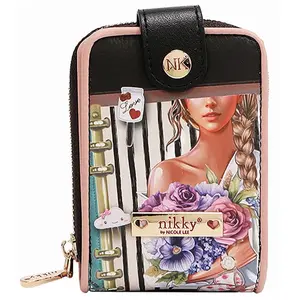 Compact Bi-Fold Wallet – Eco-Leather, Pastel Design