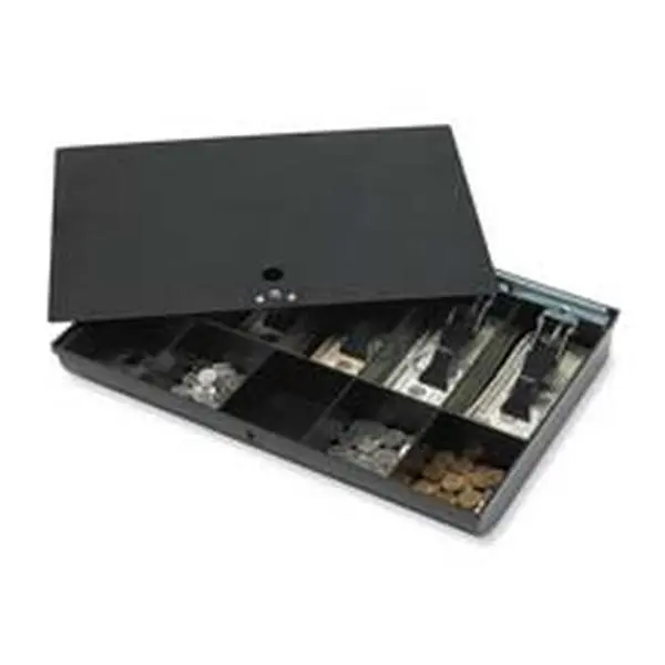 Sparco SPR15505 Money Tray with Locking Cover, Money Storage Solution, 16in x 11in x 2.25in, Black (for Computers & Office Equipment, Accounting Supplies)