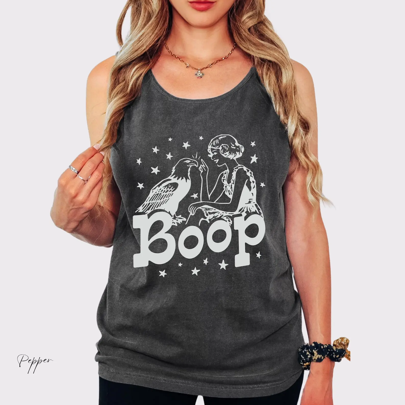 Boop Eagle Patriotic Tank Top, USA 250 Graphic Tank, Retro 4th of July Shirt, Independence Day Gift, America Lover Tee