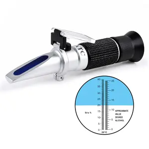 ILRE-80 Alcohol Refractometer with ATC | Dual Scale 0-25% ABV & 0-40% Brix | Wine, Beer & Homebrew Tester