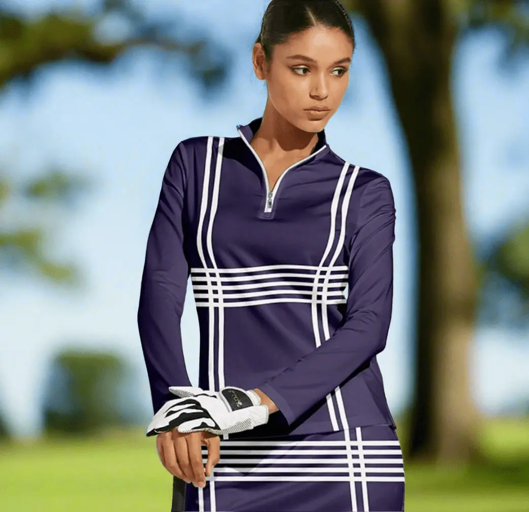 Picket Fence Long Sleeve Polo