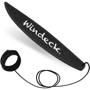 Windeck Finger Surfboard - Stealth Mini Hand Surf Toy for Air Surfing Tricks with Grip Tape & Leash Fun Road Trip Gift for Skaters & Surfers