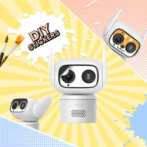 eufy Security Wired Camera C31, Indoor/Outdoor Camera, IP66, 360° Coverage with Pan&Tilt, 24/7 Recording, Auto Tracking, No Subscription, Color Night Vision, AI Human/Vehicle/Pet/Cry Detection