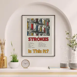 Poster the Strokes Album, Vintage Wall Art,  Music Memorabilia, Rock Music Band, Concert Poster, Ready to Hang or No Frame, Rock Music Poster, Retro Music Poster, Heavy Metal Poster,  GSNG2- 1873