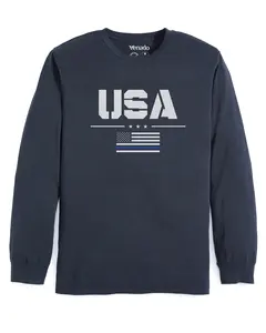 USA Blue Line Long Sleeve Flex Tee