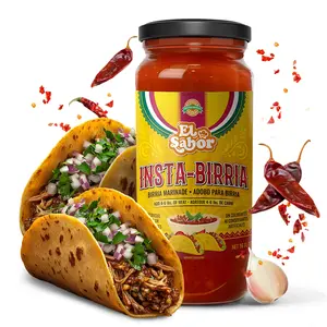Gourmet Birria Mix | Instabirria 16 fl oz glass jar to make birria | No extra ingredients required | Each Sauce jar is for 6 lbs of meat