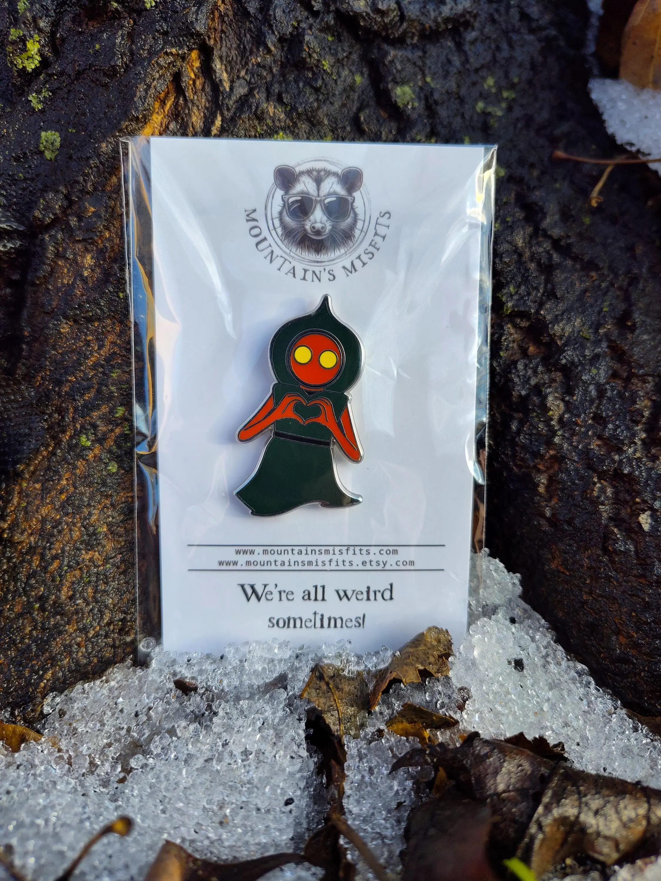 Flatwoods Monster Enamel Pin - Cryptid Gift