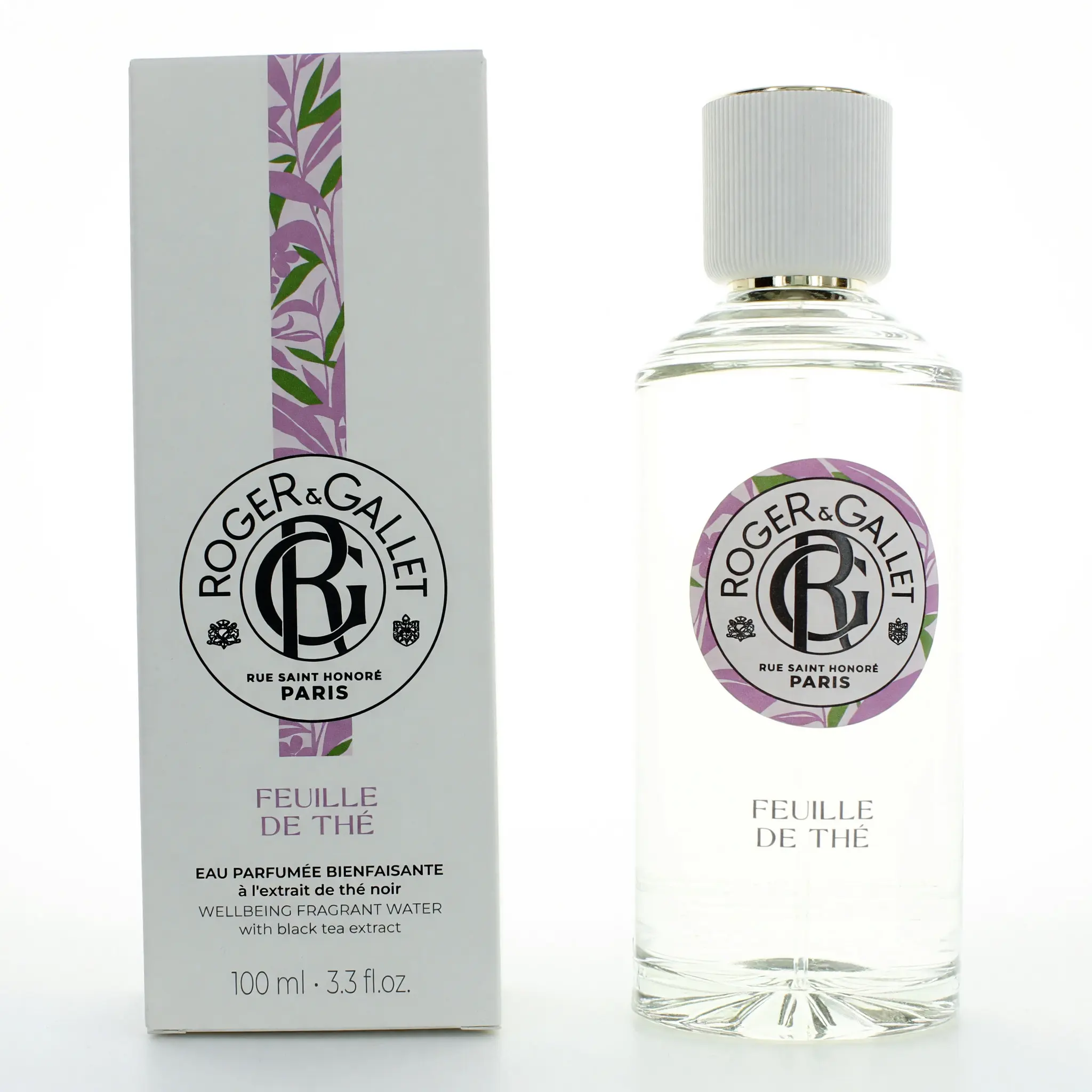 Roger & Gallet Feuille De The, 3.3oz Eau Parfumee Spray for Unisex, Citrus Unisex Fragrance, Lemon Flavor Unisex Fragrance