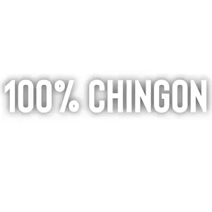 Cien Por Ciento Chingon Lettering Vinyl Sticker Eco-Friendly Ink Made in USA Gift Idea Chiste