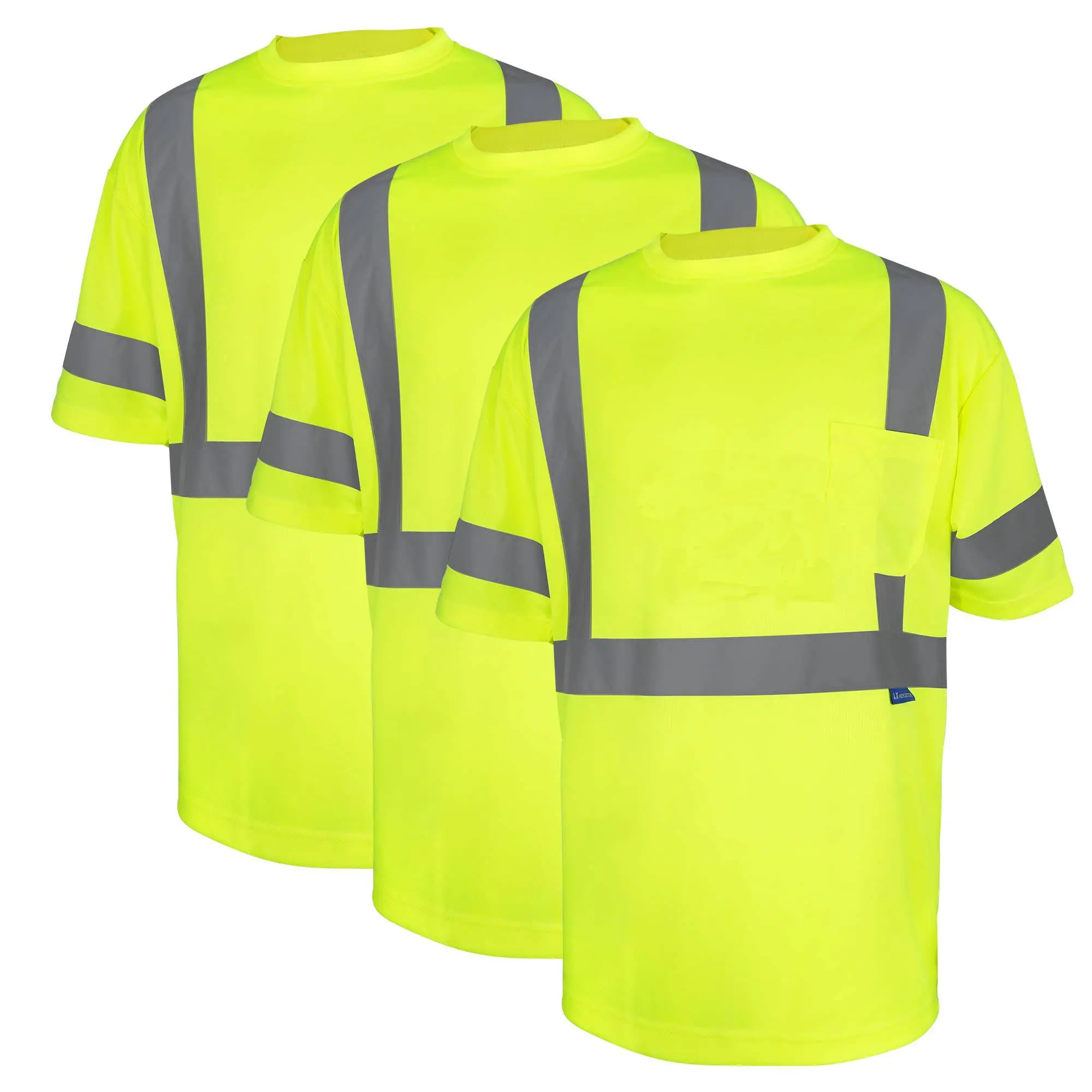 High Visibility Reflective Short Sleeve T Shirt - Breathable, Fast-Dry Work Top for Safety Gear, Construction Gear Applications