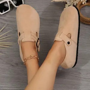 Women's Comfortable Clogs Soft Mules Adjustable Buckle Slip-on Casual Shoes Beach Essentials Springfresh