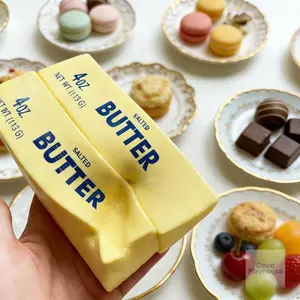 Super Soft Squishy Butter Stick Stress Toy - Slow Rising Sensory Fidget, Sensory Stuff, Fidgets Squishies, Non-Toxic Party Favor & Birthday Gift for Teens (Cheesecake Design)