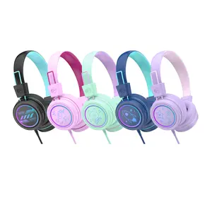 MEE audio KidJamz KJ55 Safe Listening USB-C Headphones for Kids with LED Lights