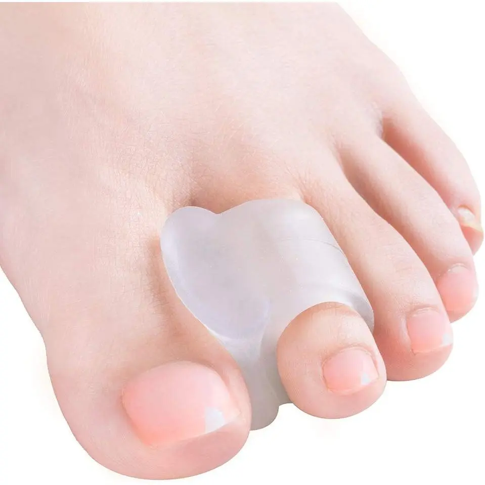10 Pack Toe Separators Gel Toe Spacers Bunion Corrector(1st/2nd Toe) and Spreader for Bunions, Overlapping Toes and Drift Pain Relief Pads - Clear