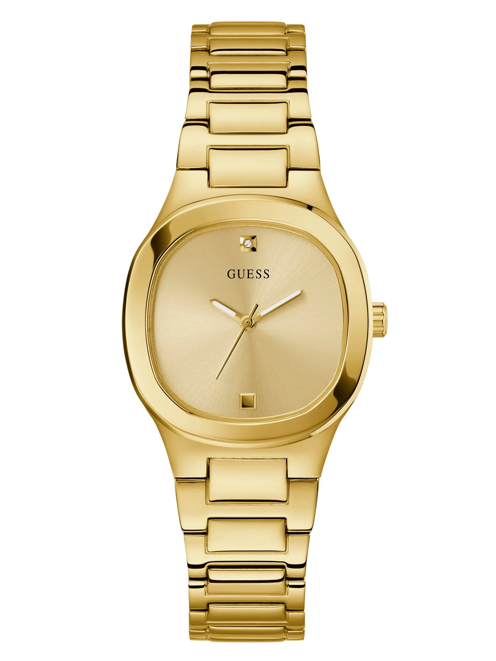 GUESS Female Gold-Tone Studded Analog Watch