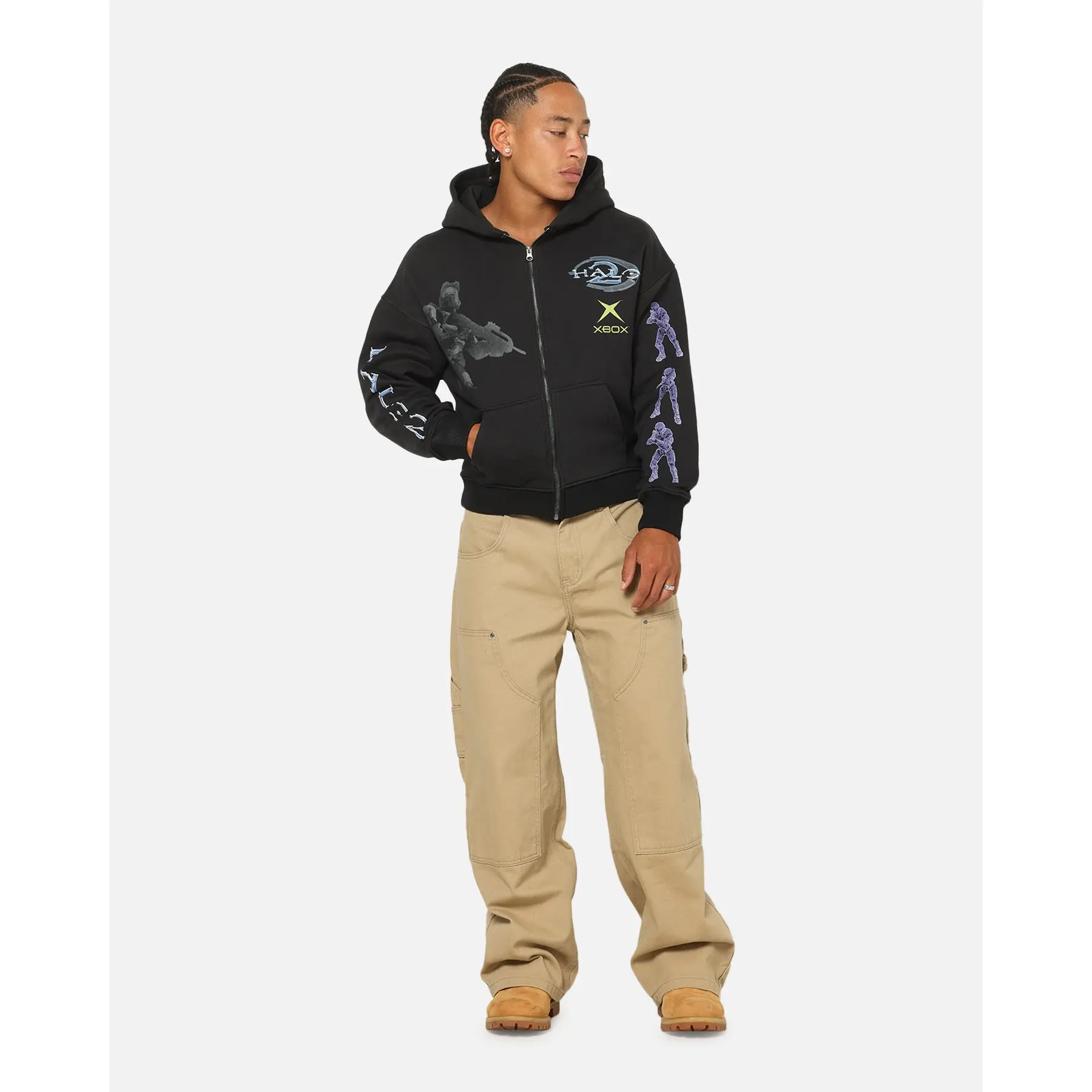 73Studio X Halo 2 Multiplayer Zip Hoodie Vintage Black - TikTok Shop