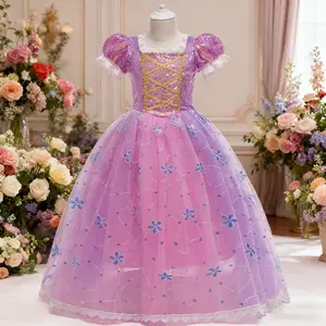031 Rapunzel Princess Costume Dress For Girl Luxury Ball Gown Dress Fancy Birthday Party Gift Halloween Cosplay Vestidos