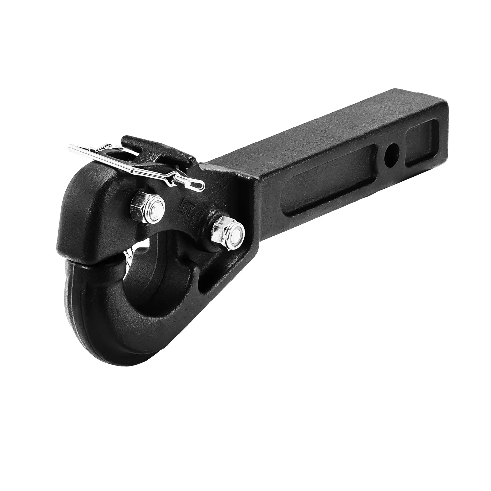 【DealsForYouDays】VEVOR Pintle Hook, 20000 lbs Towing Capacity, Pintle Hitch Receiver for 2-inch Hitch Hook Military Receiver, Fits 2.5 to 3-inch Lunette Ring, 15.6-inch Length, Black Powder Coat, for Various Trailers