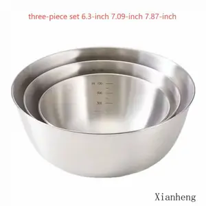 3-Piece Stainless Steel Mixing Bowls Set - Durable & Food-Safe Kitchen Bowls for Cooking, Baking, Serving, Holiday & Daily Use