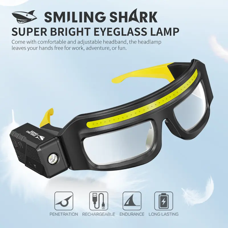 QX-D419】Smiling Shark multifunctional cycling light, made of ABS